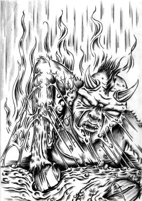 Illustration f&uuml;r Larry Brent - Neu Nr. 10: Insel des Verderbens (Copyright by Pat Hachfeld)