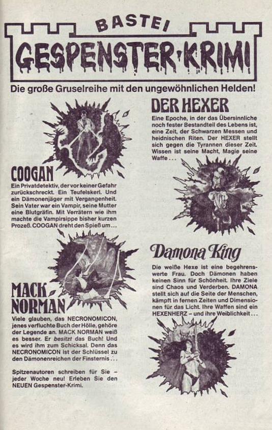 Gespenster-Krimi Werbung