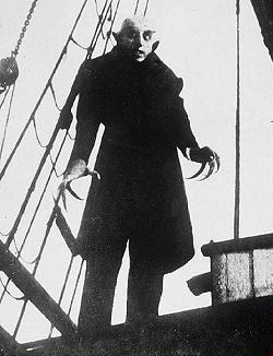 Max Schreck   in seiner Paraderolle "Nosferatu - Symphonie des Grauens"