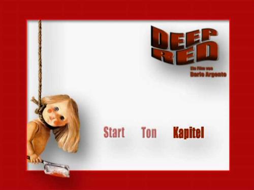 "Rosso - Die Farbe des Todes" von Dario Argento (DVD-Men&uuml;)