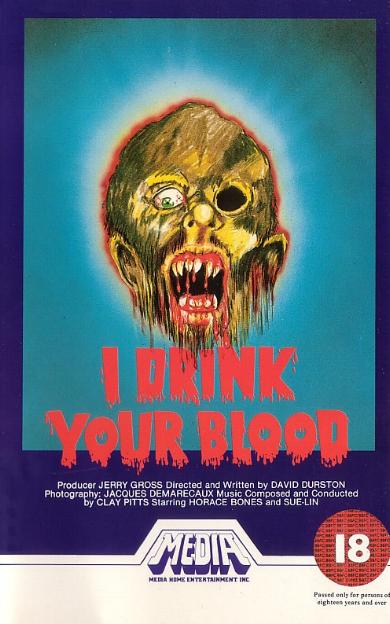 "I drink your blood" VHS-Kassettencover