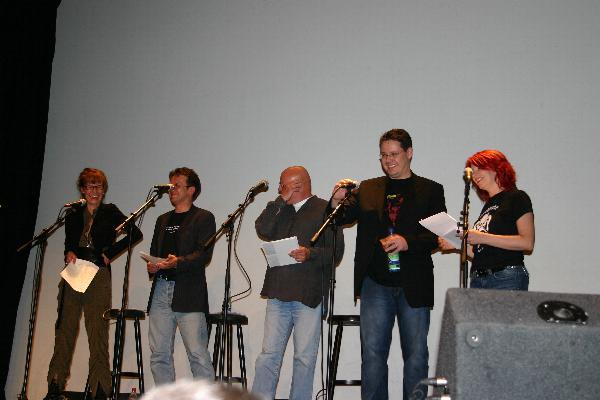 Die Sprecher beim Live H&ouml;rspiel mit Oliver D&ouml;ring und Dagmar Sch&ouml;nleber